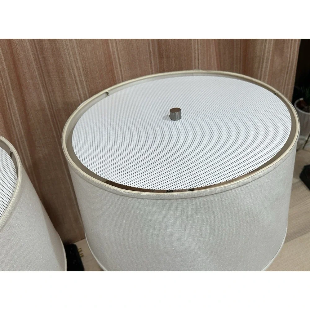 Walter Von Nessen Lighting Brass Table Lamps Satin Nickel 22